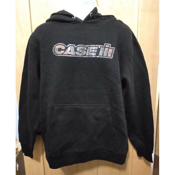 Case IH Black Hoodie With Pouch Pocket & Hood International Harvester - Picture 1 of 7